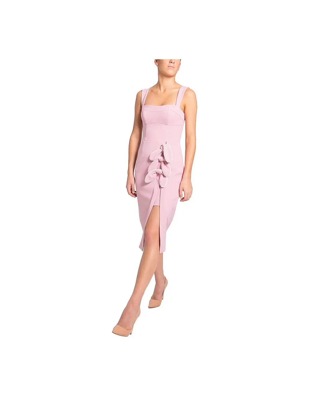 Rebecca Vallance Celeste Midi Dress Pink Size 6 for rent on The Volte - main image