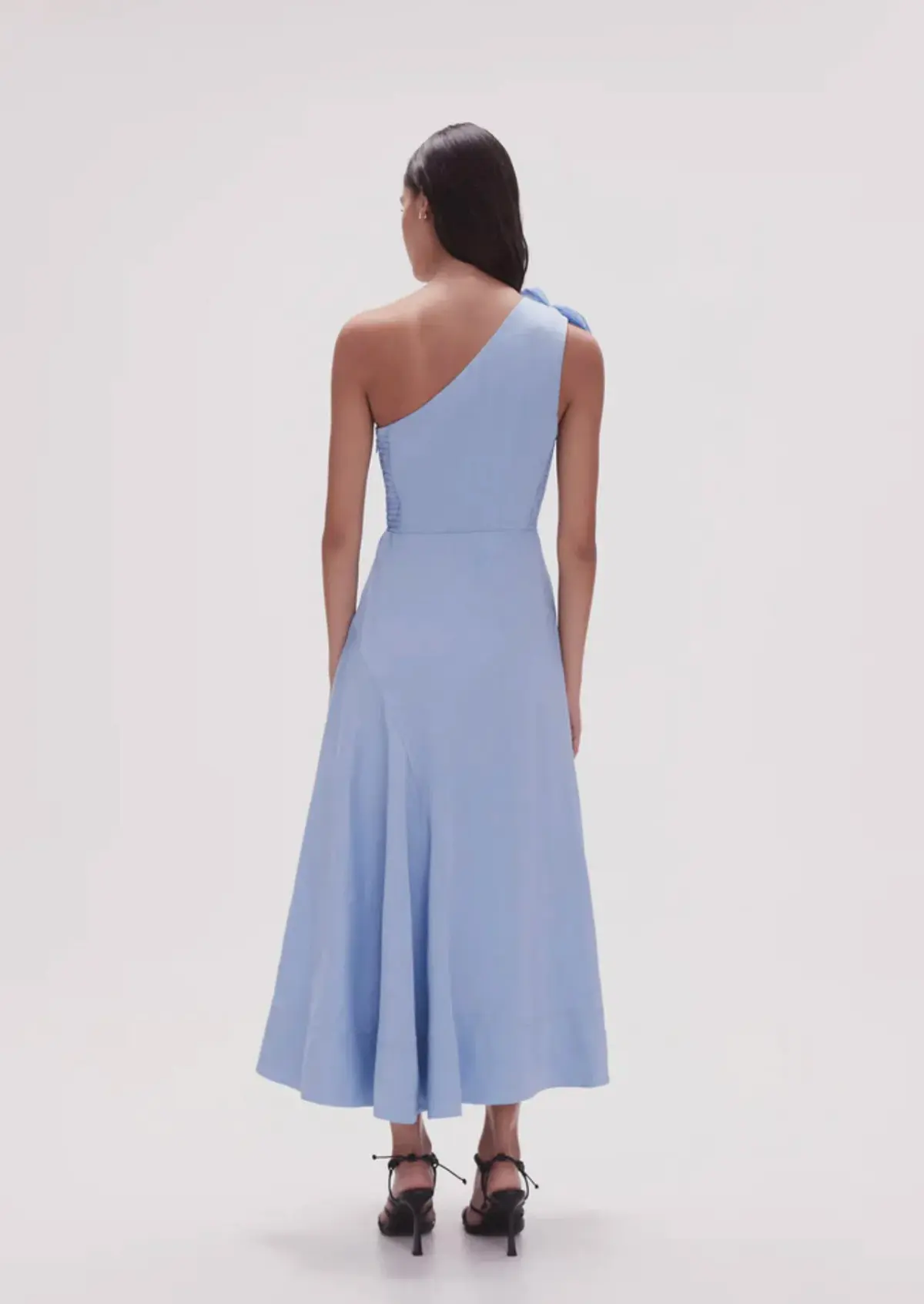 Aje Adelia Ruffle Midi Dress Blue Size 10 - Image 3