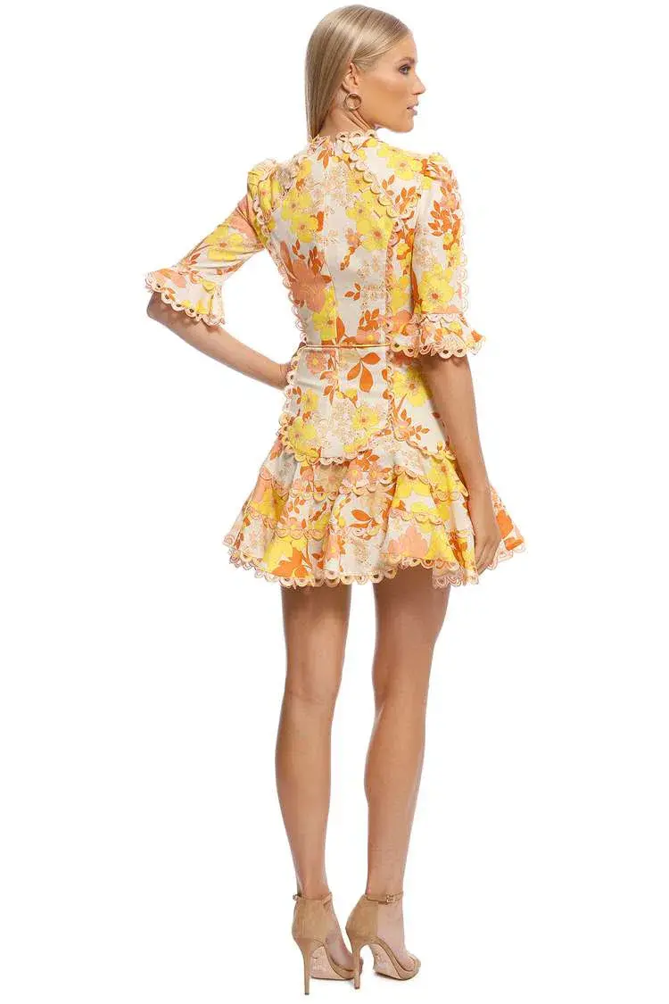Zimmermann Primrose Flutter Mini Dress Floral Size 0 / AU 8 - Image 3