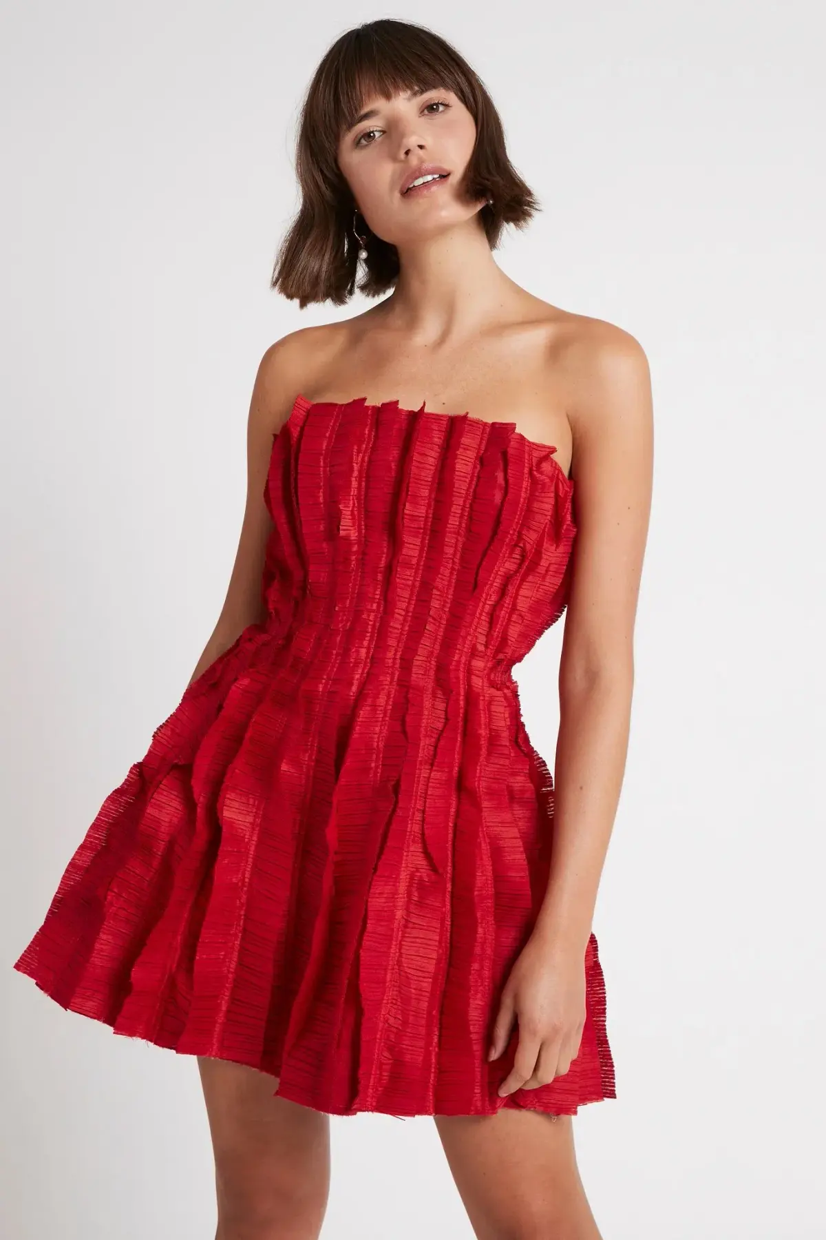 Aje Hybrid Sleeveless Mini Dress Red Size 14 - Image 3