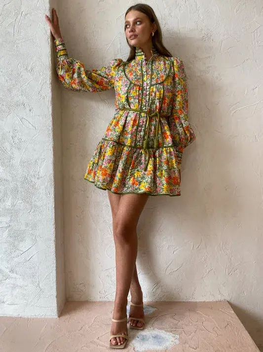 Alemais Cabana Mini Dress Multi Size 8 - Image 1
