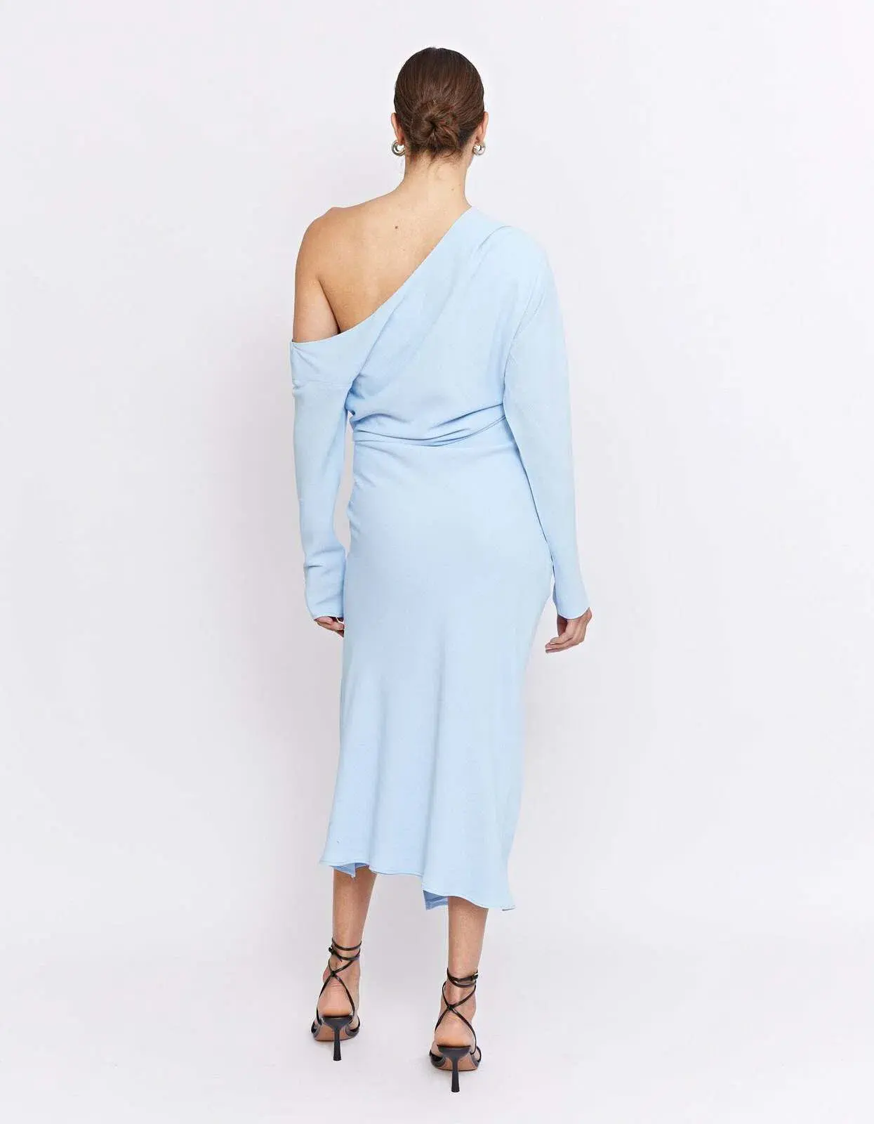 Pfeiffer Atlas Dress Pale Blue Size 12 - Image 3