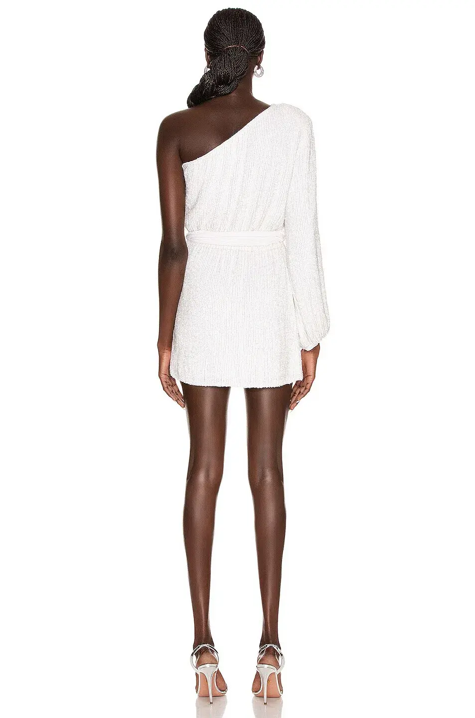 Retrofete Bridget One Shoulder Dress White Size 10 - Image 3