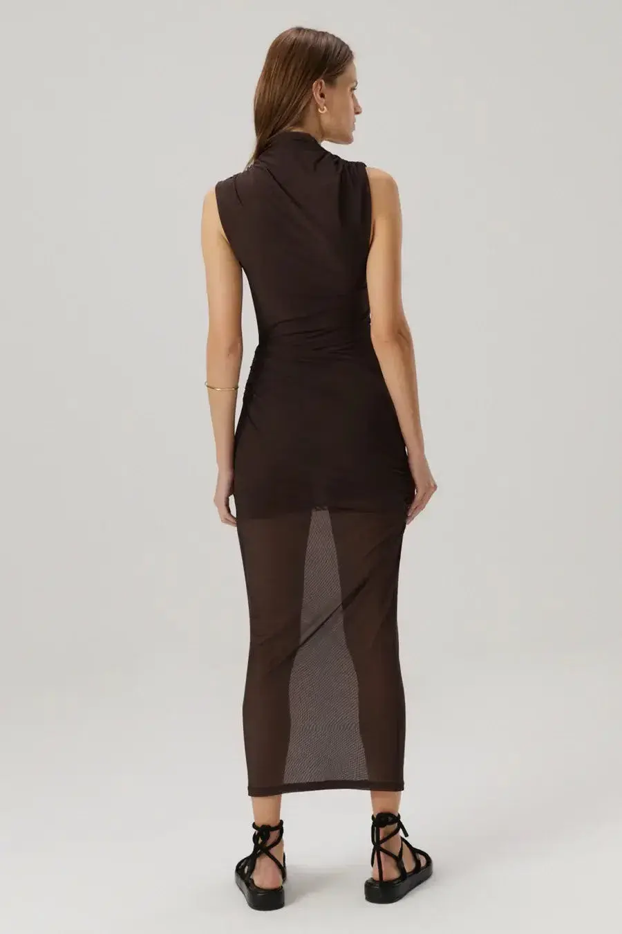 Misha Tillie Midi Dress Brown Size 10/M - Image 3