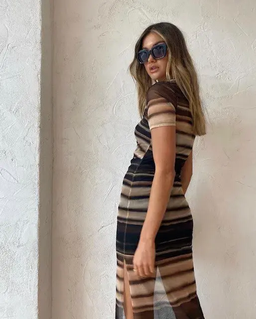 Bec & Bridge Watercolour Maxi Dress Print Size 10 - Image 3