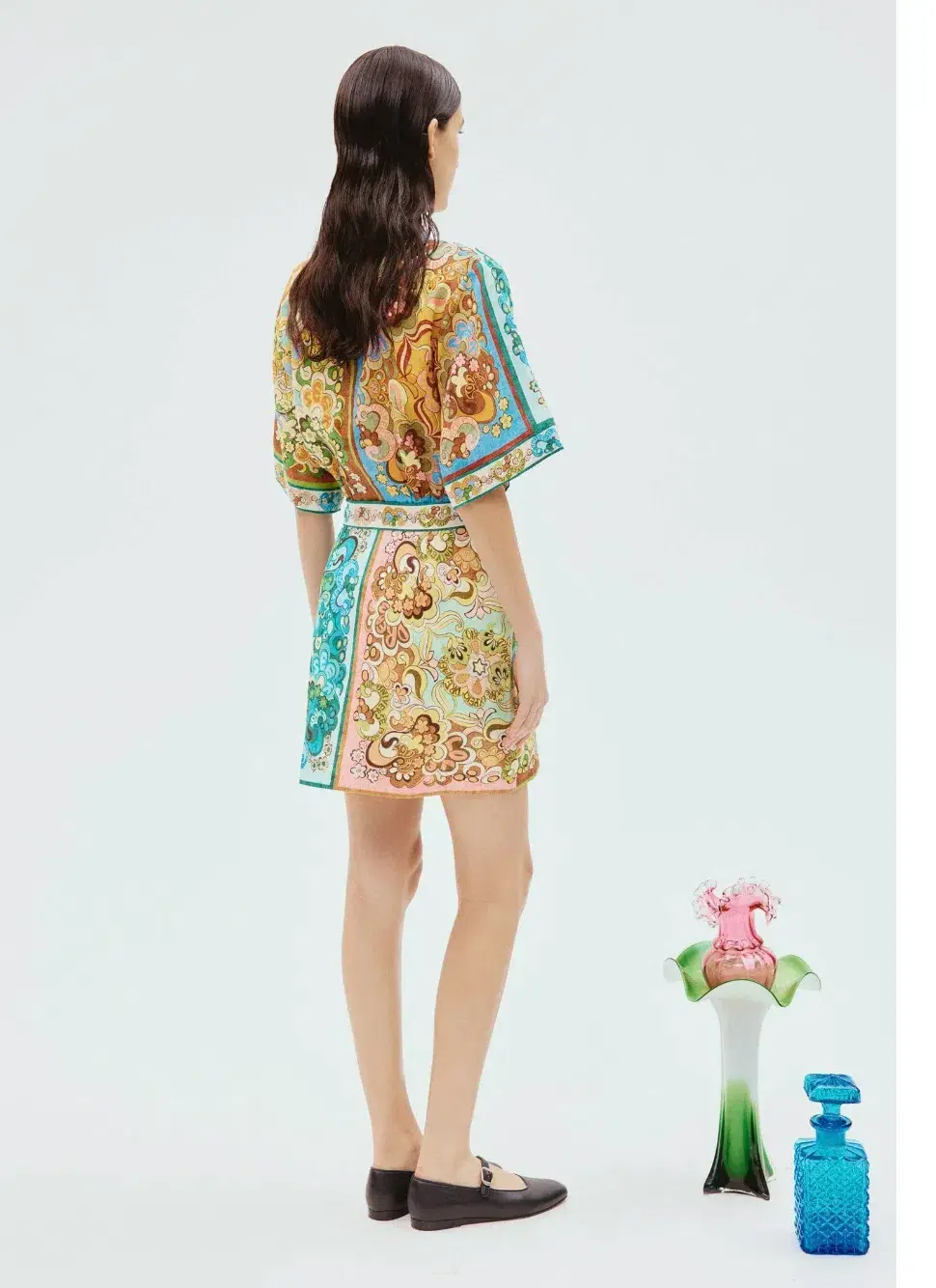 Alemais Dreamer Shirt Dress Multi Floral Size 6 - Image 3