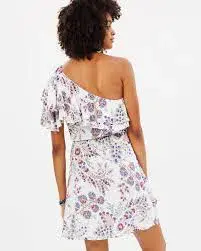 Tigerlily One Shoulder Dress Floral Size AU 10 - Image 2