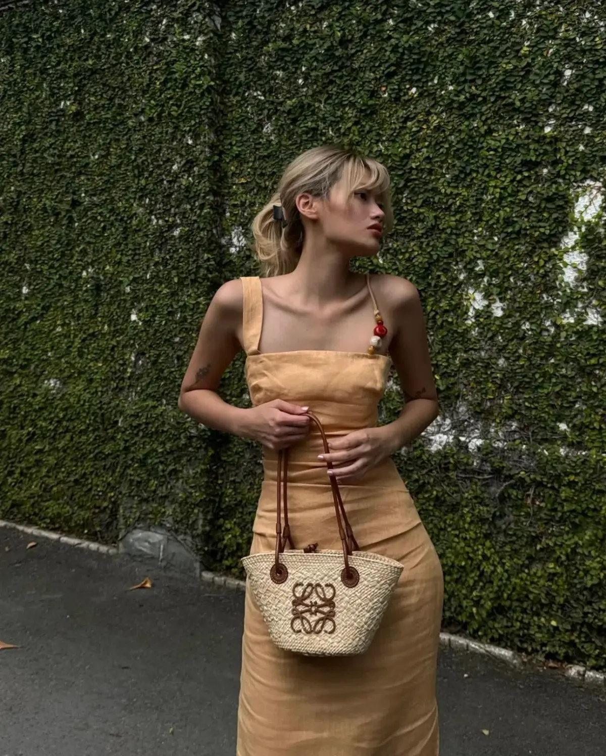 Sir The Label Antonia Beaded Midi Dress Light Tan Size 1 / AU 8 - Image 2