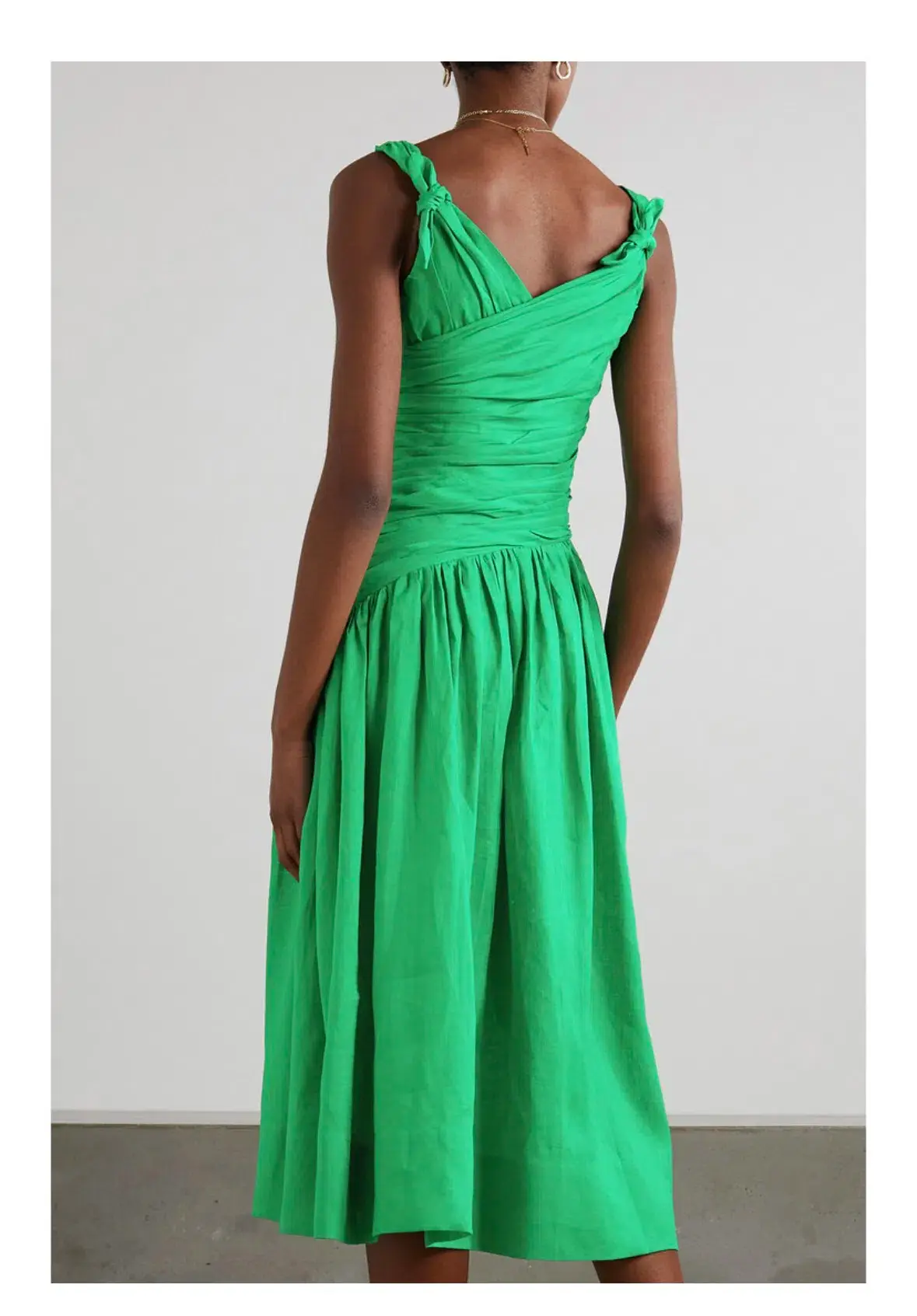 Zimmerman Tiggy Bow Linen Dress Green Size AU 8 - Image 2