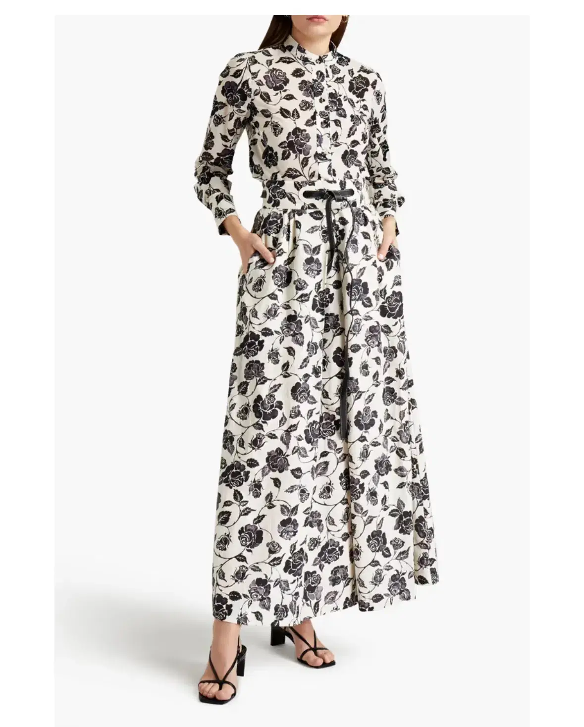 Zimmerman Slub Floral-print Linen-canvas Maxi Skirt Size AU 8   - Image 1