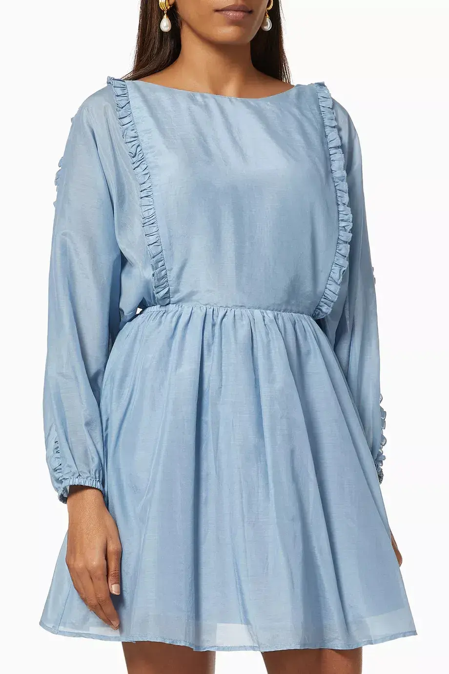 Bird & Knoll Maja Dress Backless Blue Size AU 8 - Image 2