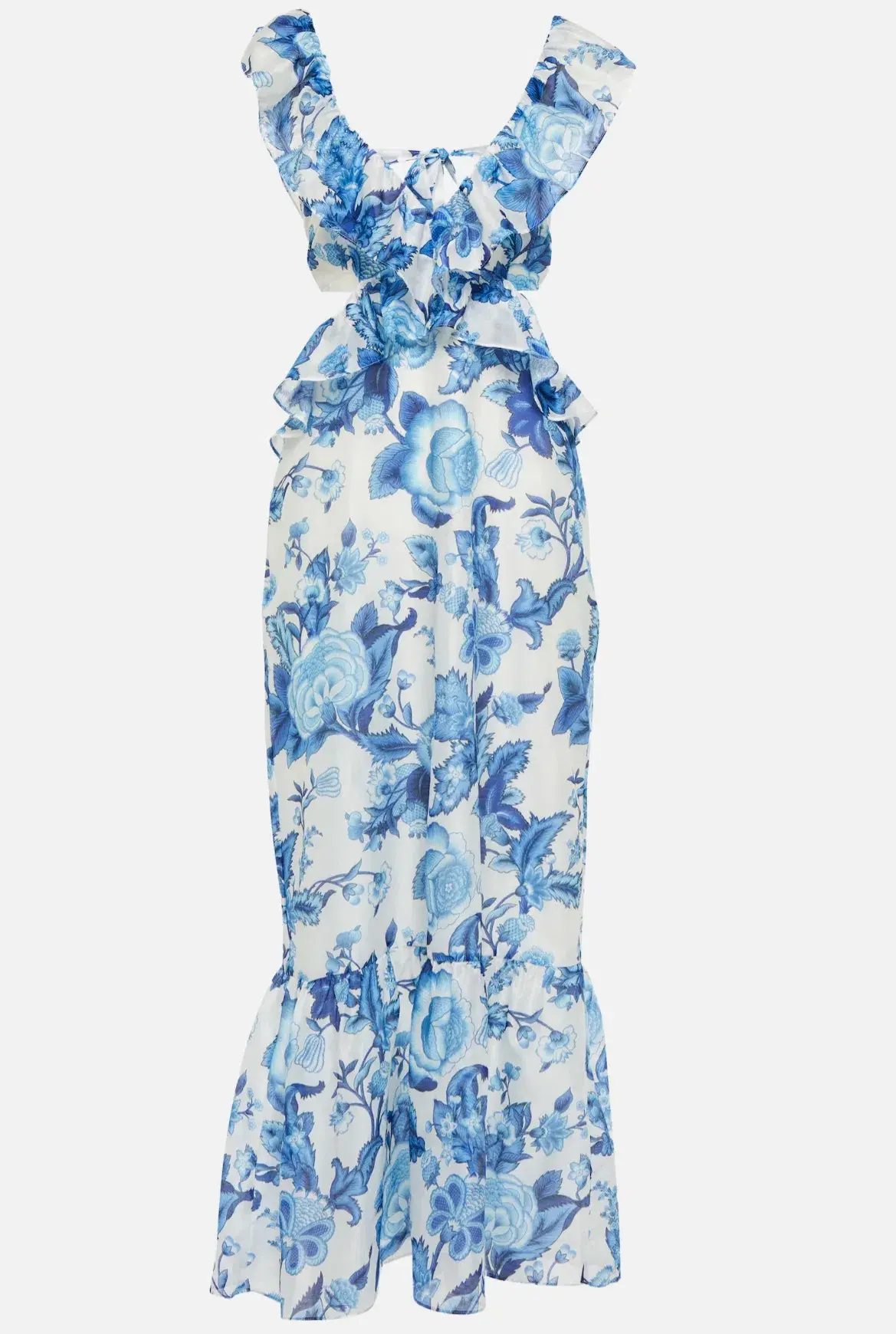 Sir The Label Amaris Frill Midi Dress Blue Size AU 10 - Image 7