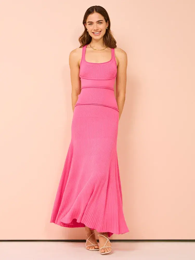Alcer Greenwood Midi Dress Pink Size AU 10  - Image 1