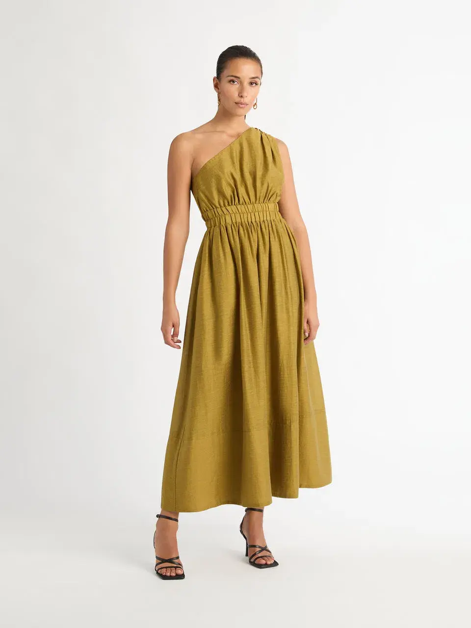 Sheike Gemma Maxi Dress Olive Green Size AU 8 - Image 3