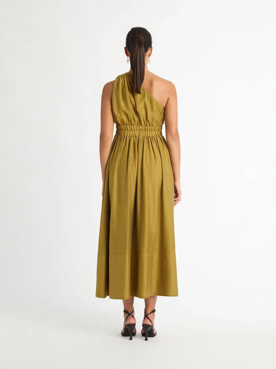 Sheike Gemma Maxi Dress Olive Green Size AU 8 - Image 4