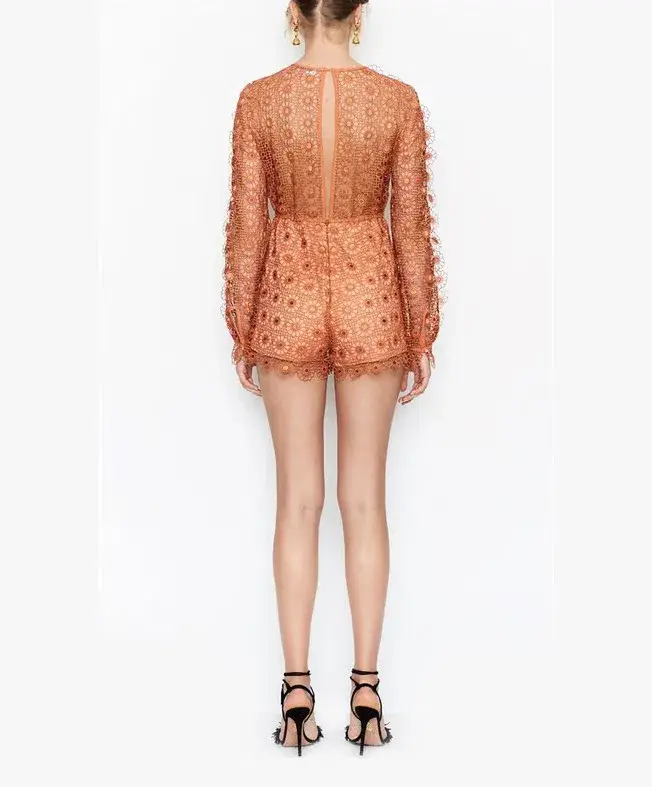 Alice McCall Send My Love Playsuit Orange Size 8 - Image 4