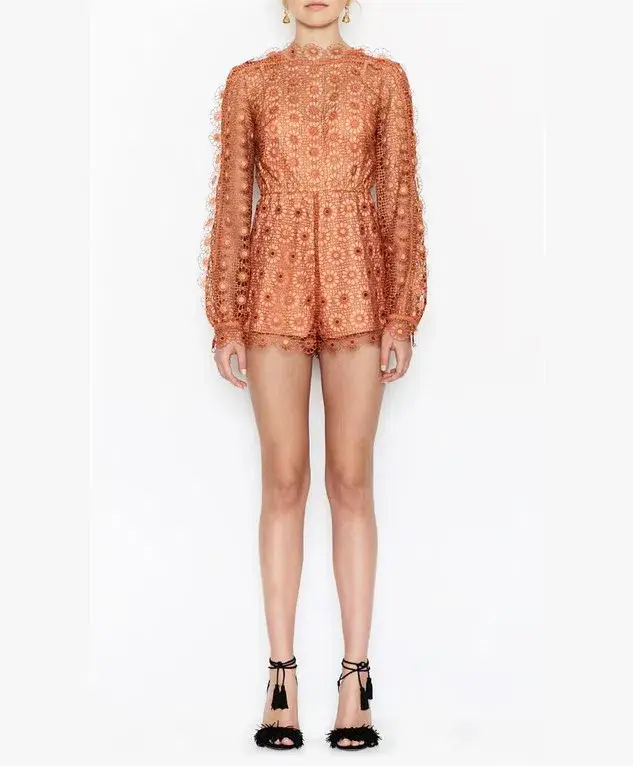 Alice McCall Send My Love Playsuit Orange Size 8 - Image 3