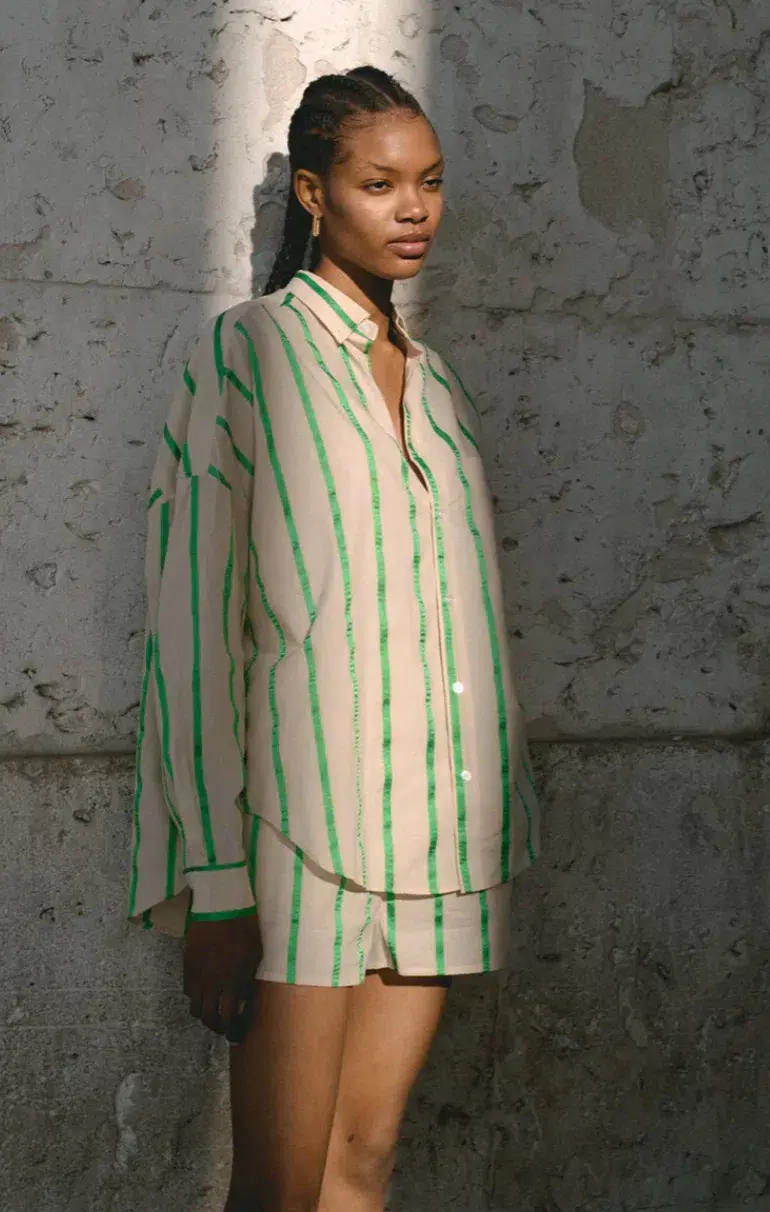 Blanca Fleur Shirt and Shorts Matching Set Green Print Size S/M / AU 8 - Image 3