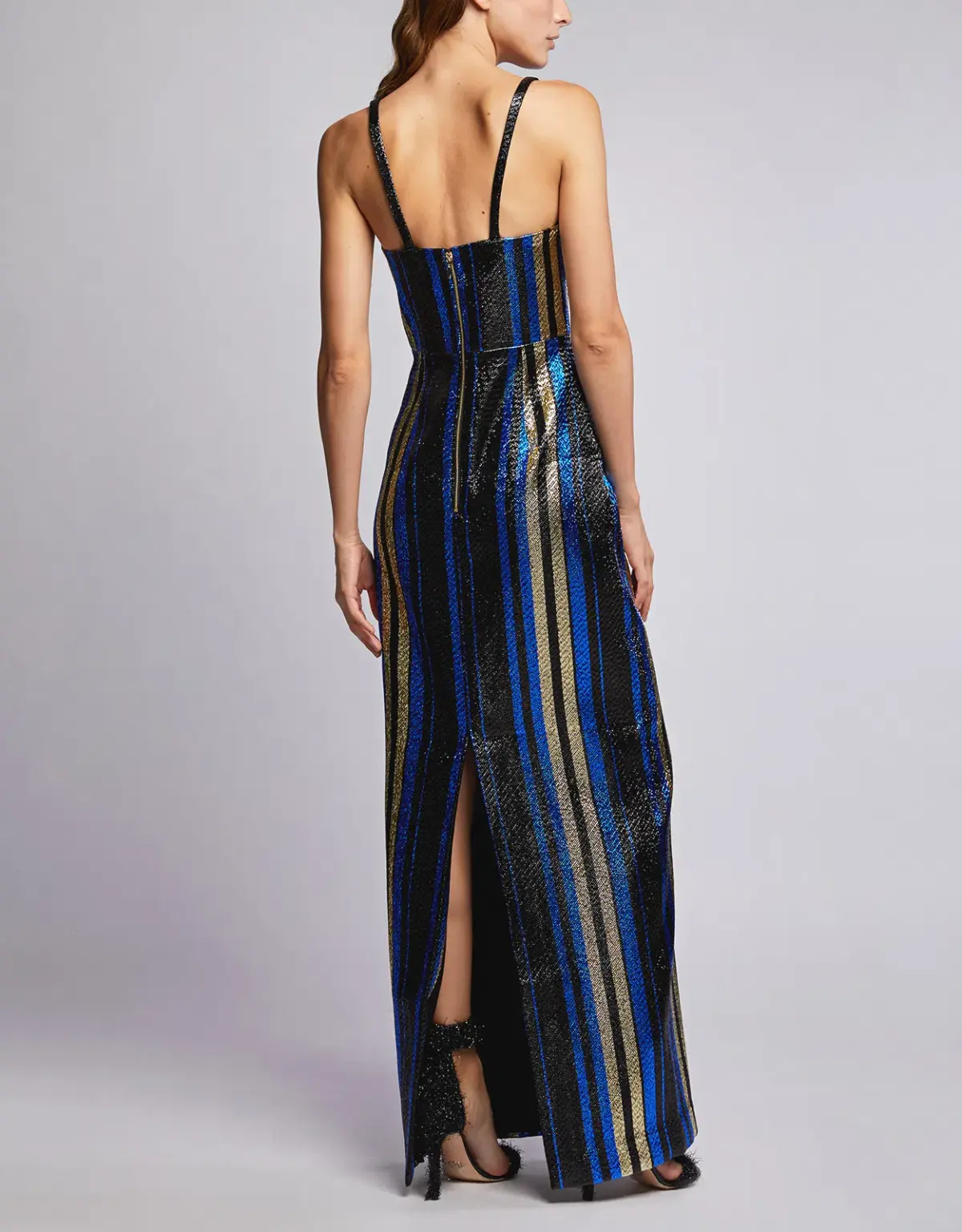 Alice McCall One World Striped Maxi Dress Multi Size 8 - Image 3