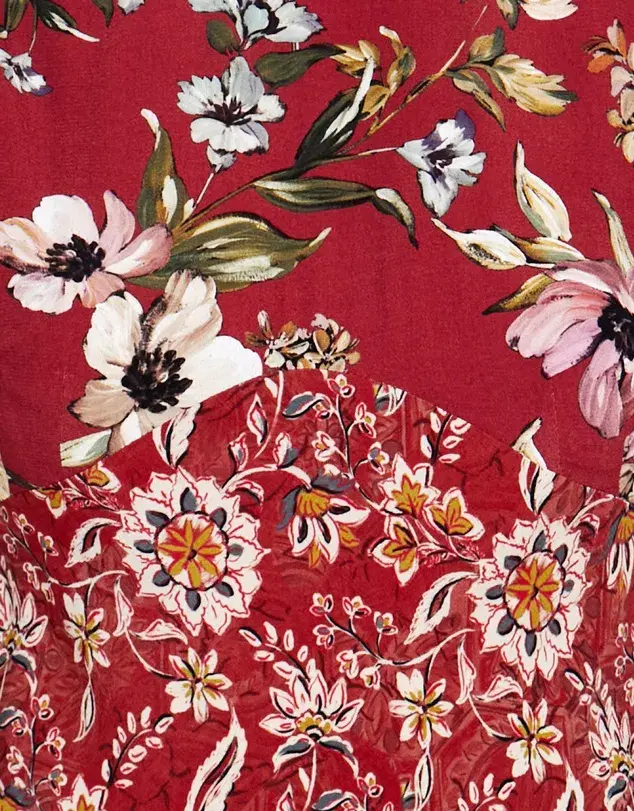 Kachel Harlow Dress Red Print Size 10 - Image 3