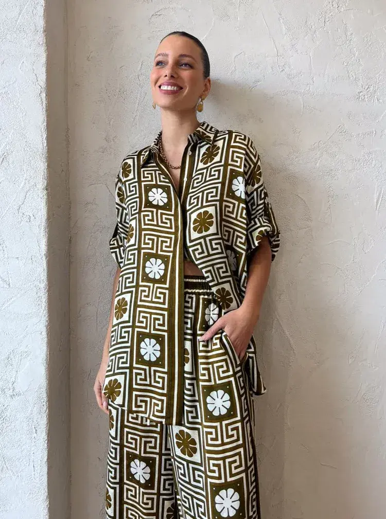 Alemais Dimi Jacquard Top and Pants Set Print Size 10 - Image 4