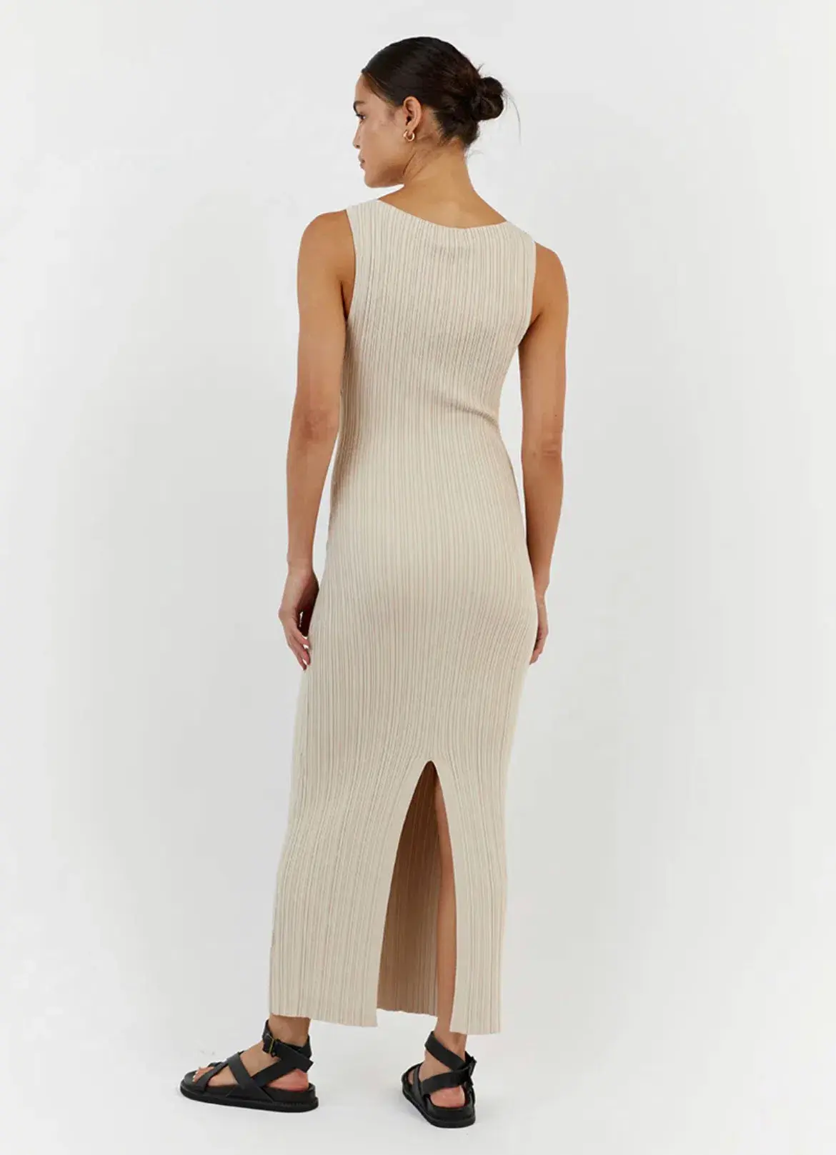 Dissh Sienna Stone Midi Dress Beige Size XS / AU 6 - Image 3