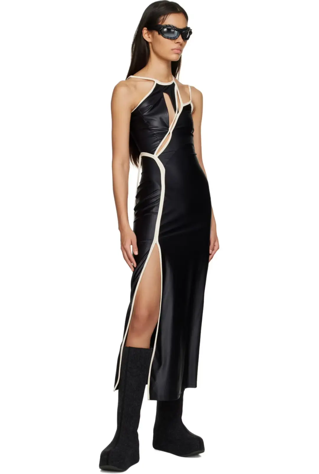 Ottolinger Black Strappy Maxi Dress Black Size 6 for rent on The Volte - main image