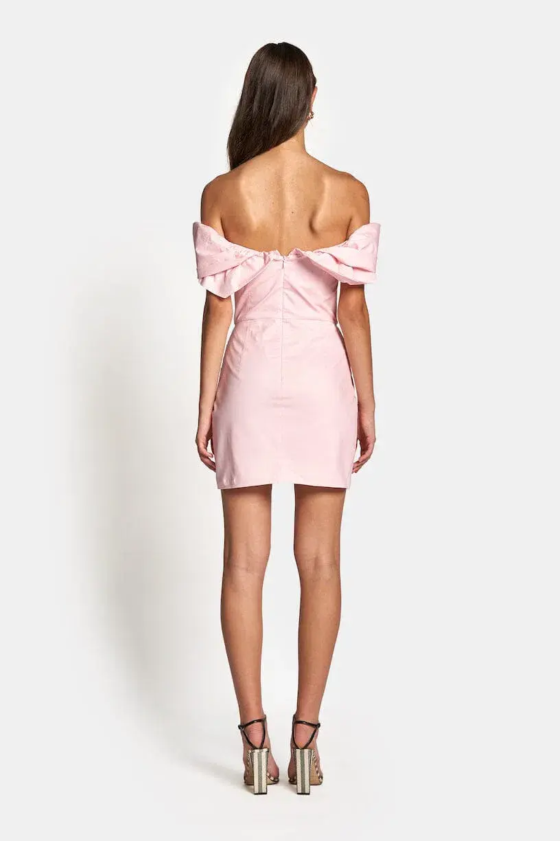 Sofia the Label Hailey Off Shoulder Mini Dress Baby Pink Size 6 - Image 2
