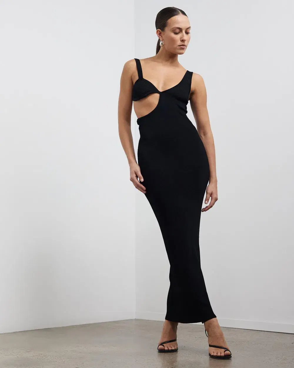 Auteur Studio Paris Midi Dress Black Size S / AU 8 for rent on The Volte - main image