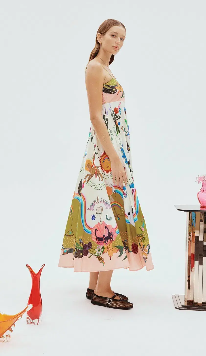 Alemais Evergreen Sundress Multi Print Size 10 - Image 2