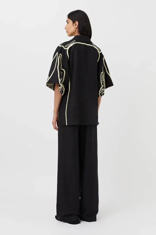 Camilla & Marc Lanza Shirt and Lanza Pants Black Size 8 for rent on The Volte - main image