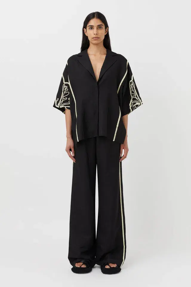 Camilla & Marc Lanza Shirt and Lanza Pants Black Size 8 - Image 1