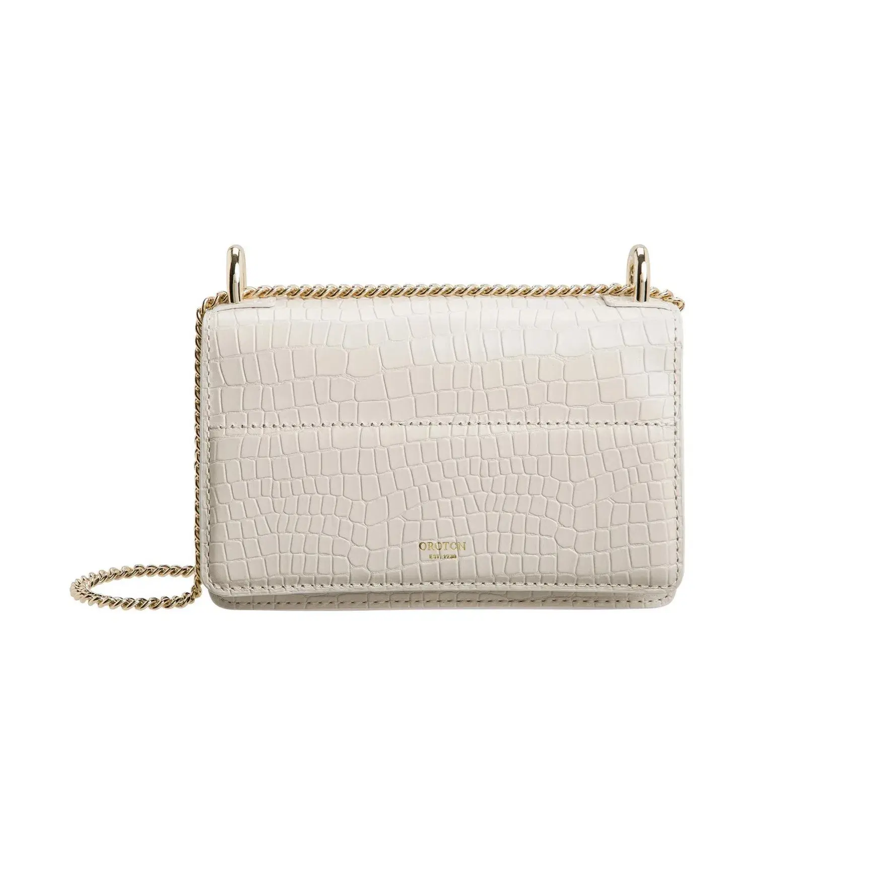 Oroton Forte Micro Clutch in Cream - Image 1