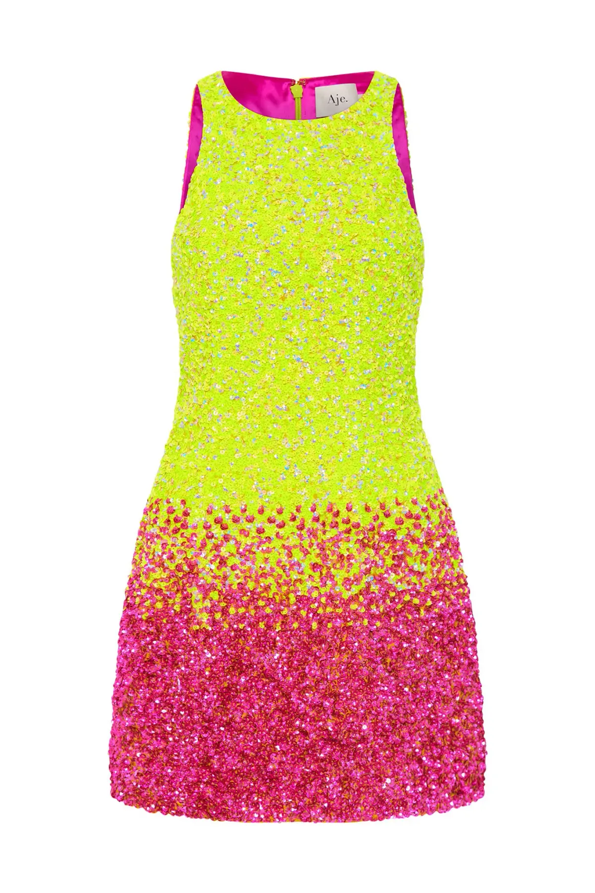 Aje Calypso Ombré Mini Dress Green Multi Size 8  - Image 3