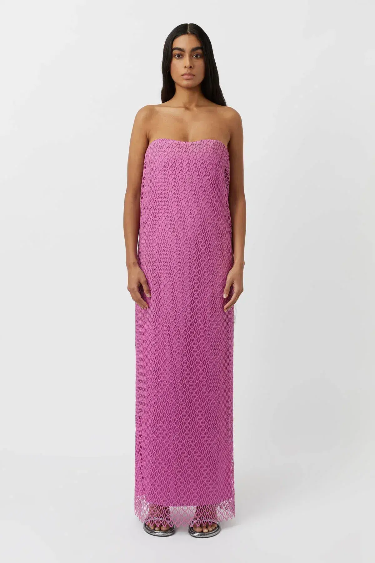 Camilla & Marc Sinclar Lace Maxi Dress Magenta Pink Size 8 - Image 1