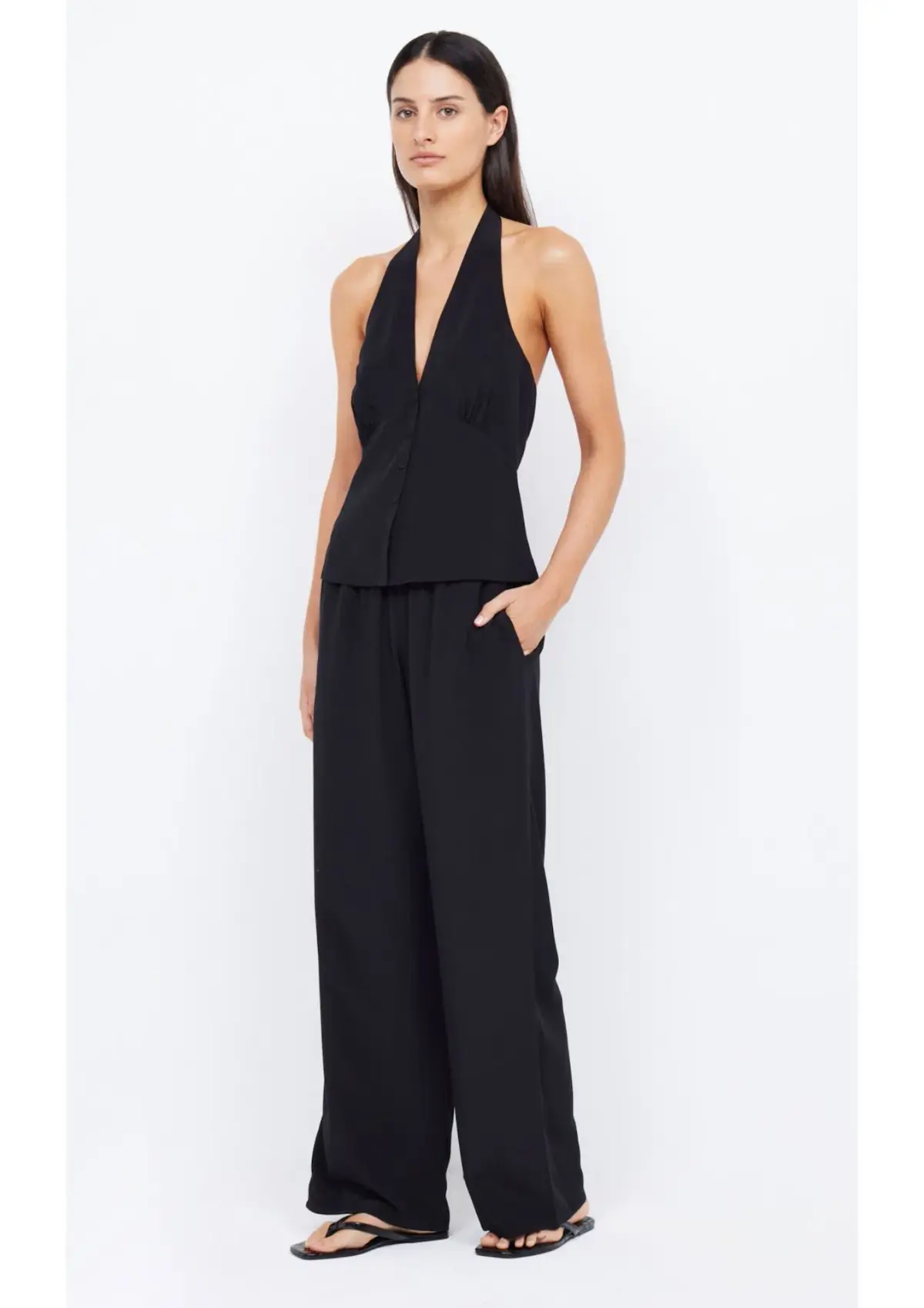 Bec & Bridge Archer Halter Top and Pant Set in Black Size 8 - Image 1