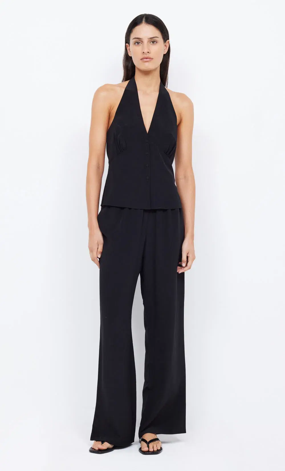 Bec & Bridge Archer Halter Top and Pant Set in Black Size 8 - Image 2