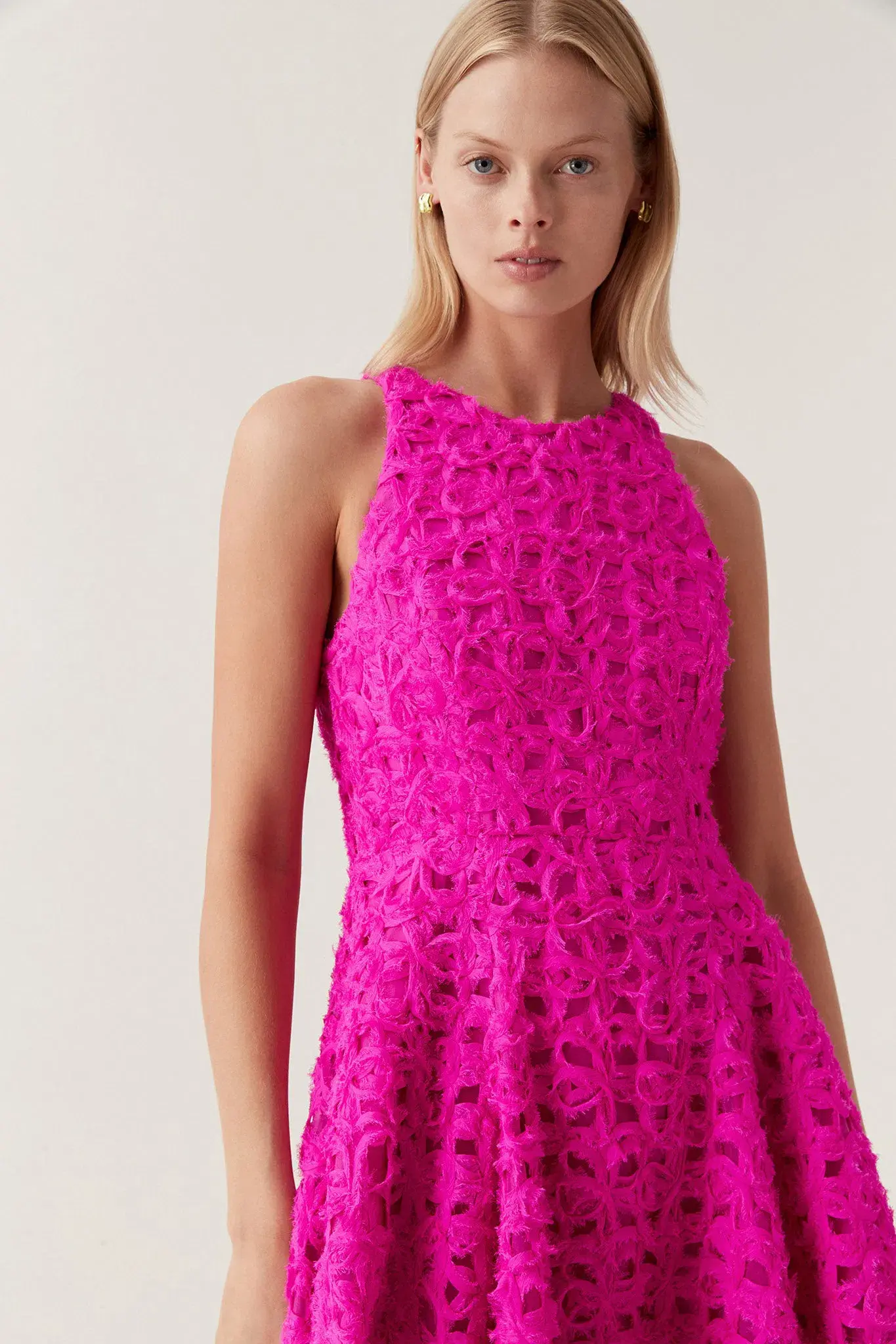 Aje Quintette Midi Dress Deep Magenta Size XXS / AU 4 - Image 2