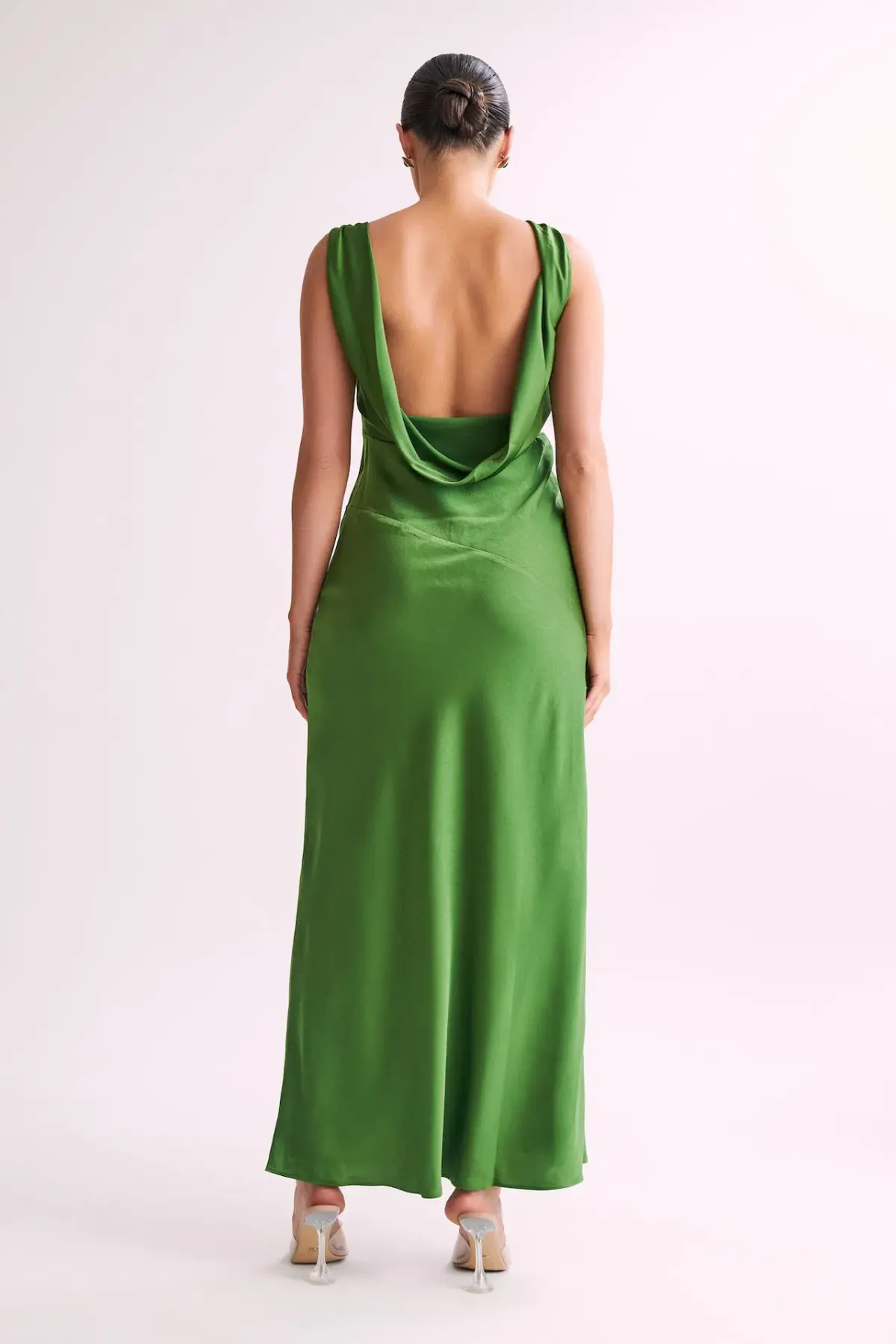 Meshki Nadia Satin Maxi Dress Green Size S / AU 8 - Image 2