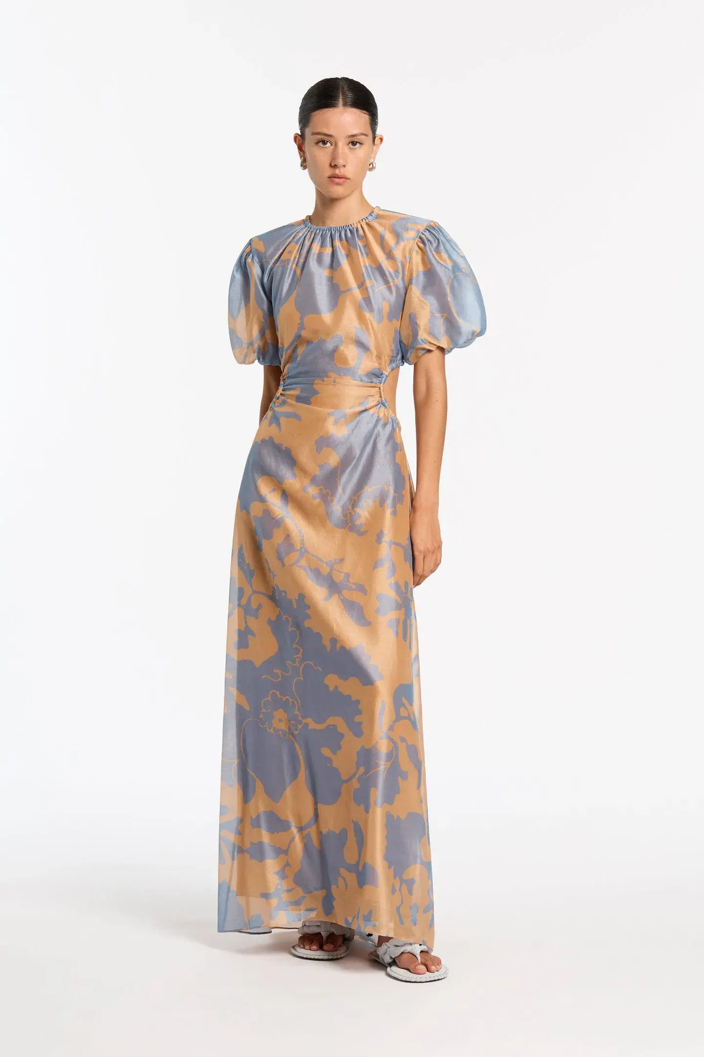 Sir The Label Coralie Puff Sleeve Dress Print Size 1 / AU 8 - Image 1