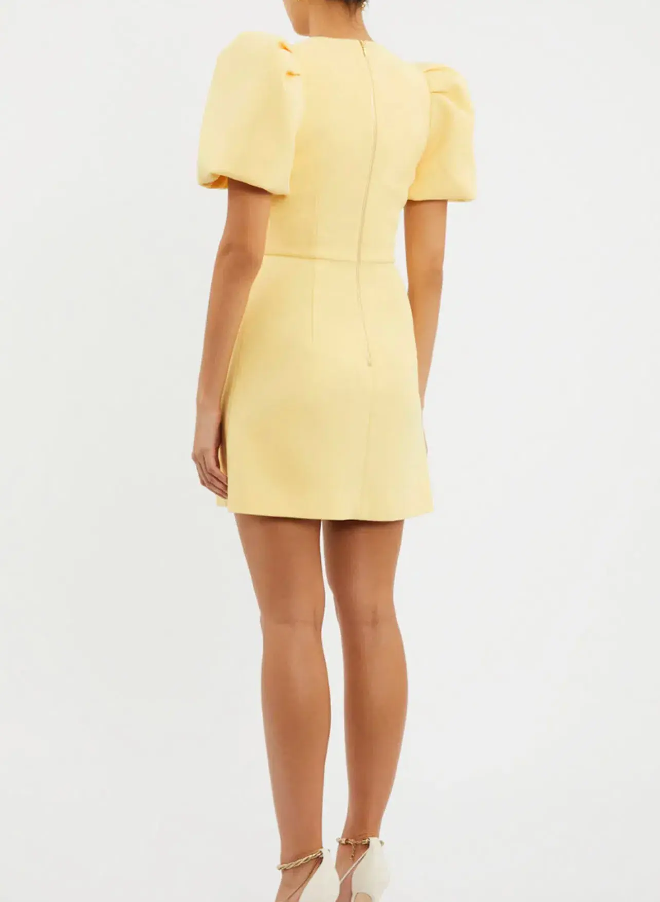 Rebecca Vallance Chloe Bow Mini Dress Yellow Size 6 - Image 5