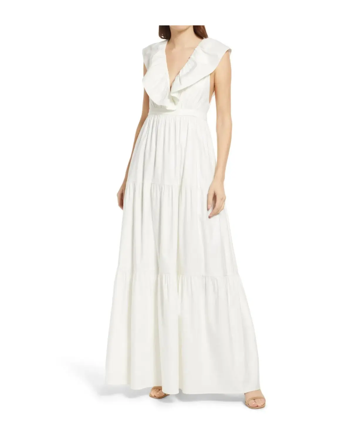 Reformation Fairfield Dress in Ivory Size AU 6 - Image 1