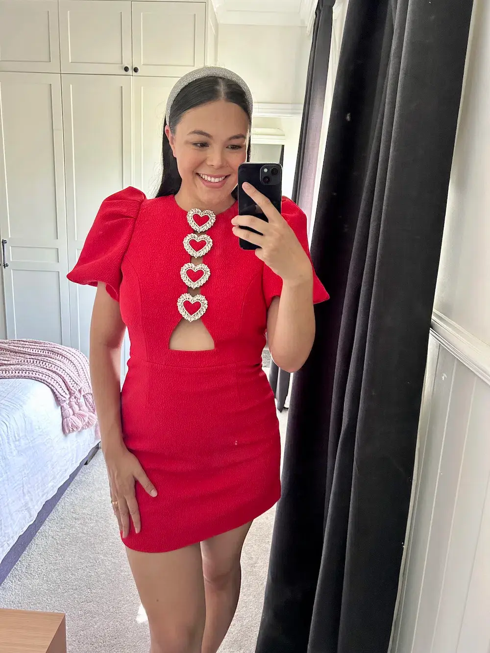 Rebecca Vallance Chiara Puff Sleeve Mini Dress Size 10 - Image 1
