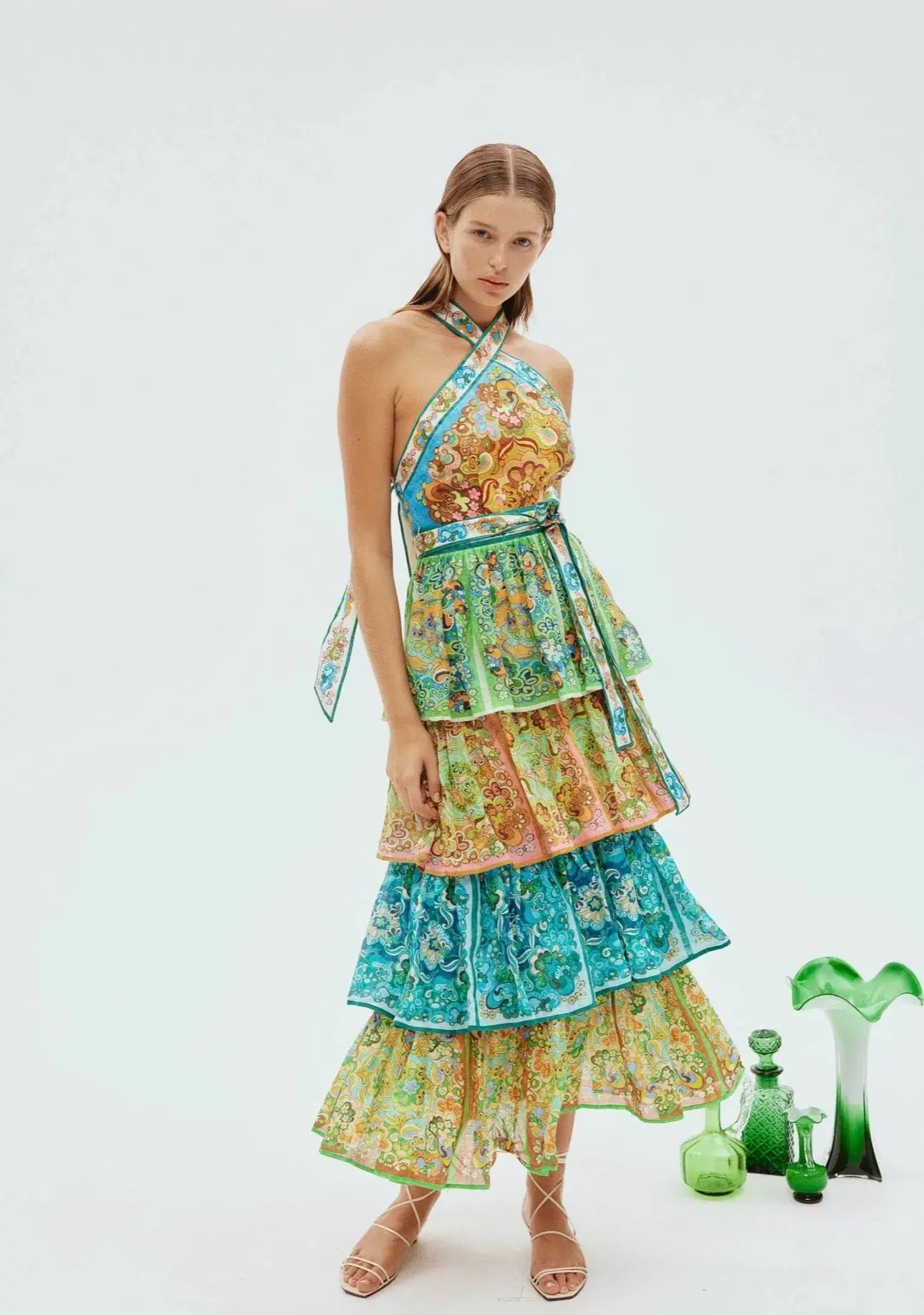 Alemais    Dreamer Halter Tier Dress   Size 10 - Image 1