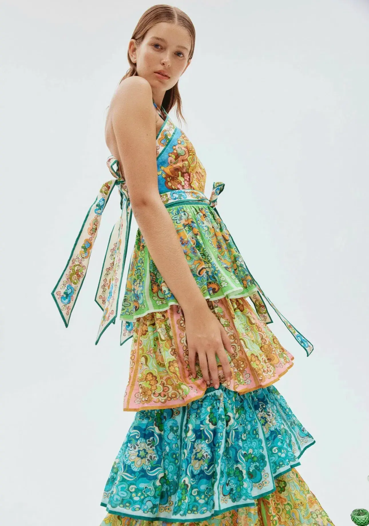 Alemais    Dreamer Halter Tier Dress   Size 10 - Image 4