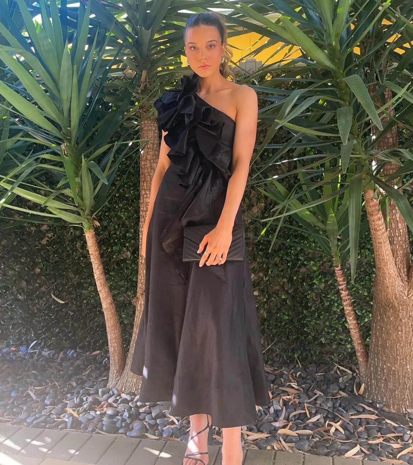 Aje Adelia Ruffle Midi Dress Black Size 10 - Image 6