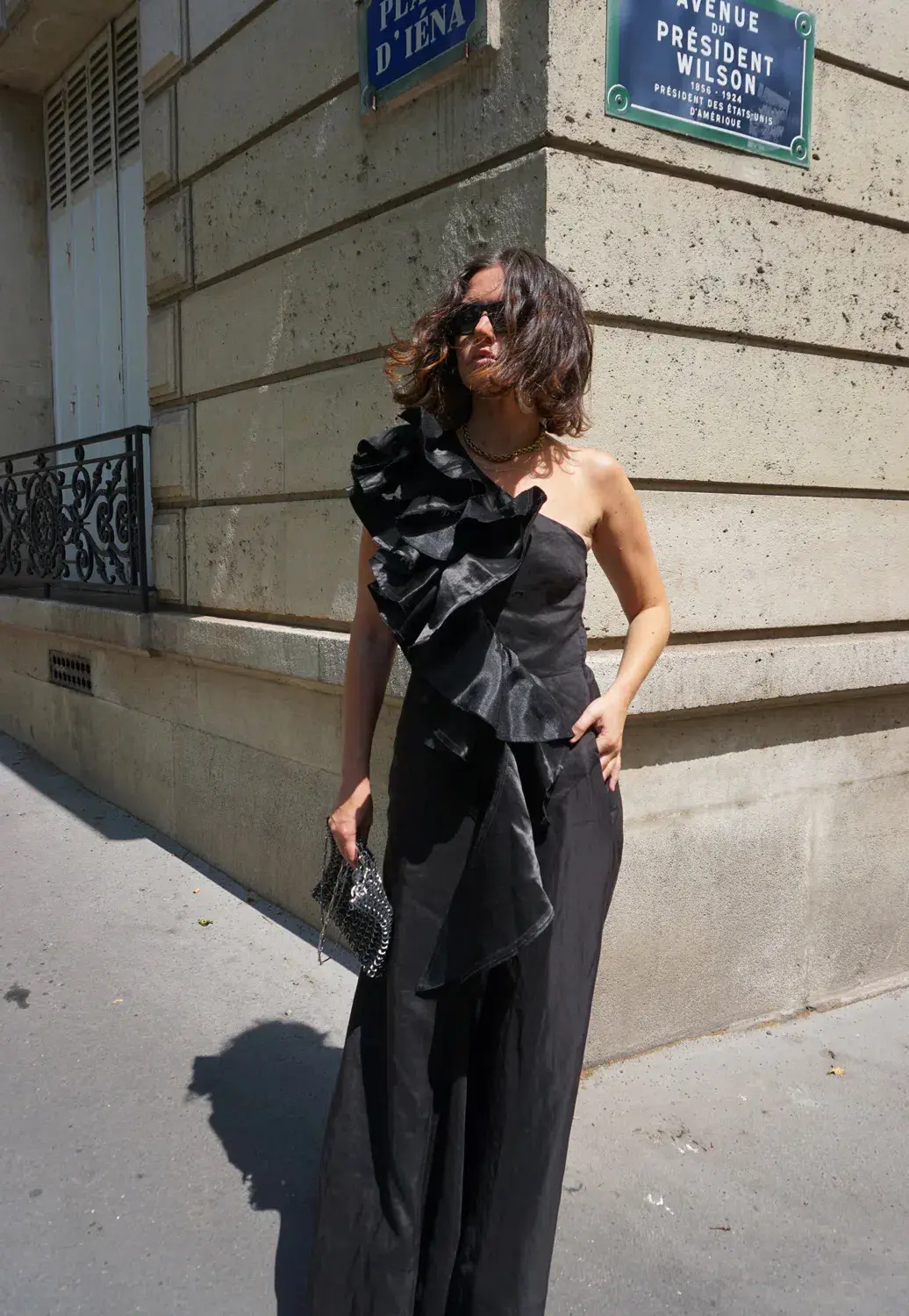 Aje Adelia Ruffle Midi Dress Black Size 10 - Image 7