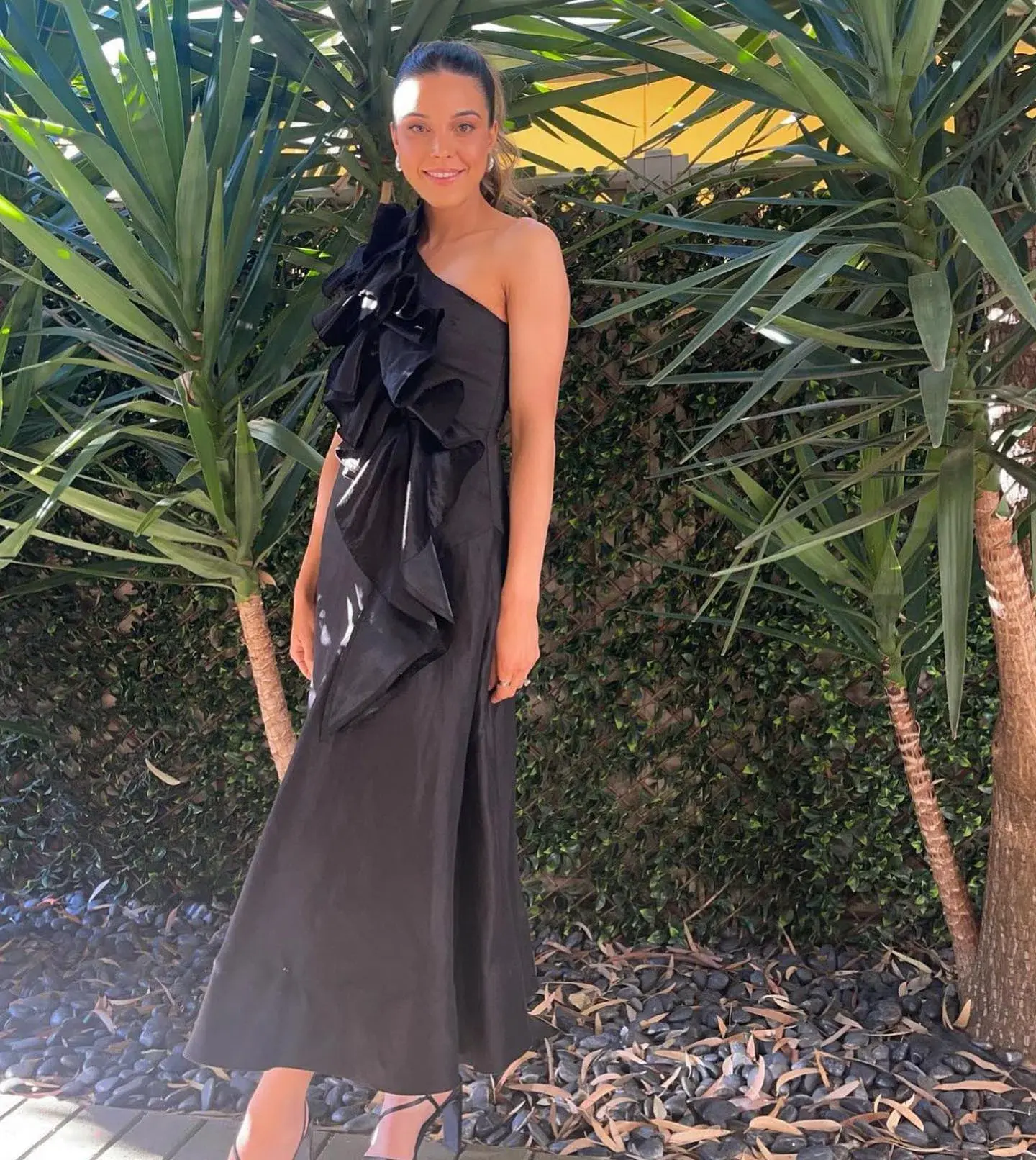 Aje Adelia Ruffle Midi Dress Black Size 10 - Image 5