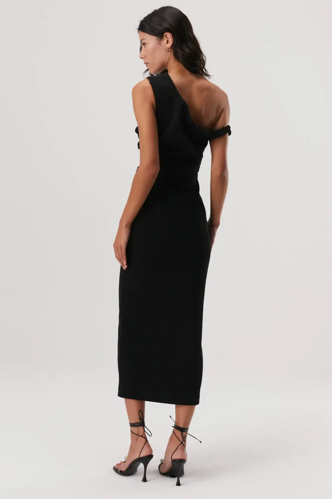 Misha Alaska Midi Dress Black Size 10  for rent on The Volte - main image