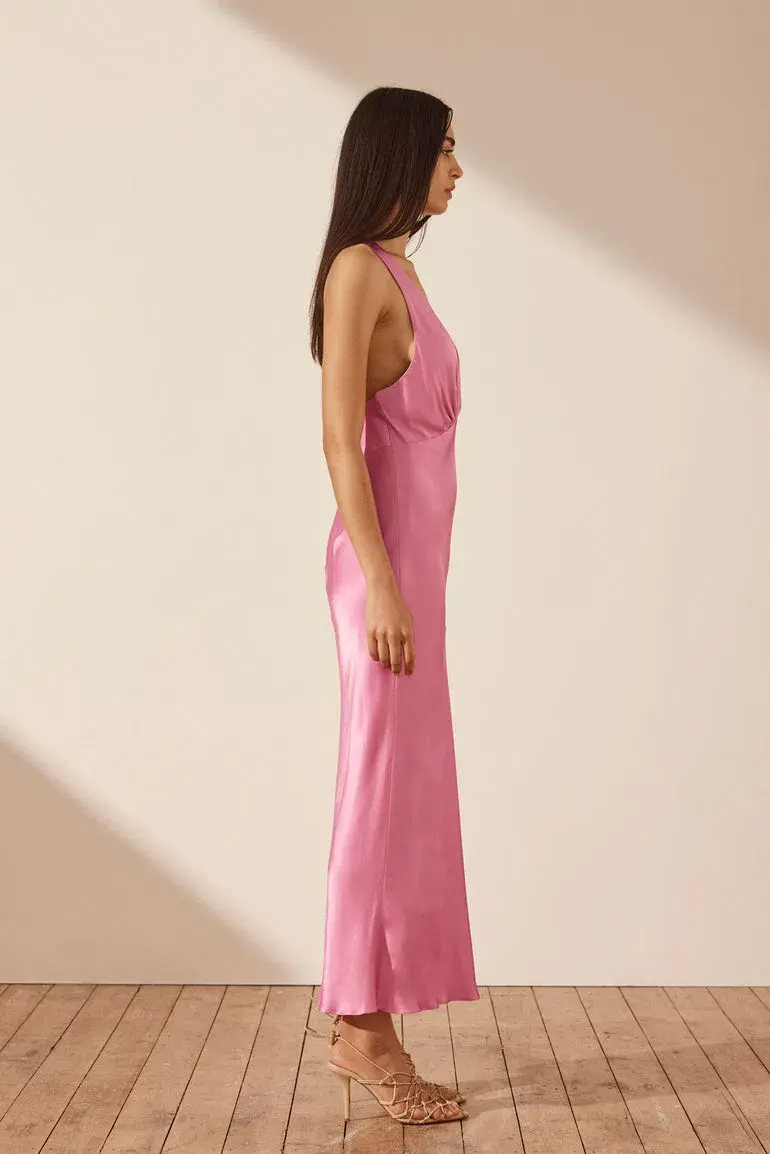 Shona Joy Arienzo Plunged Dress Pink Size 10 - Image 4